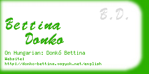 bettina donko business card